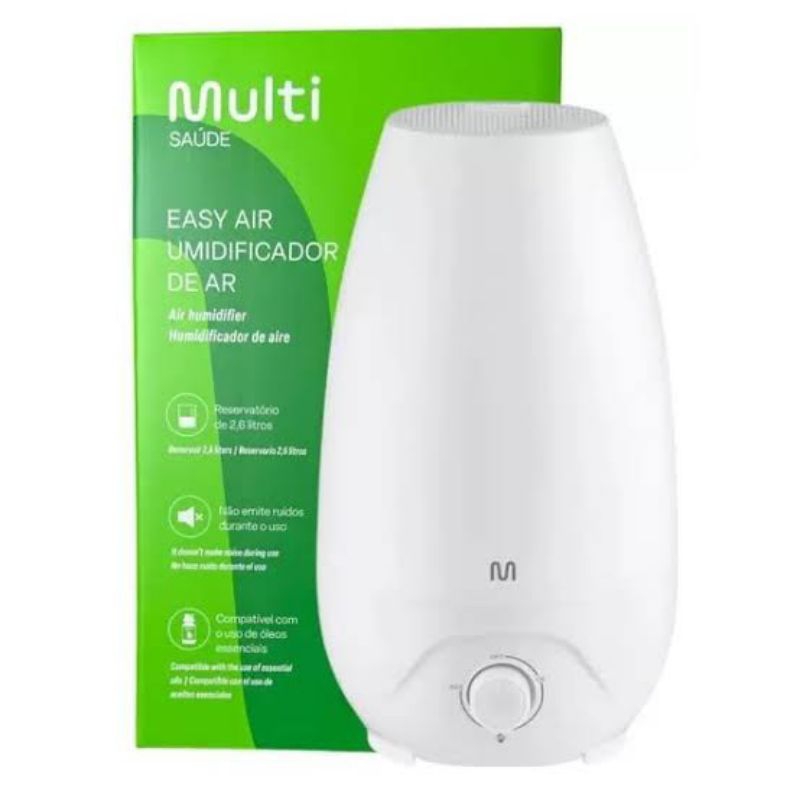 Umidificador de Ar Easy Air Multi Saúde 2.6 Litros HC118 30m² - Envio Imediato