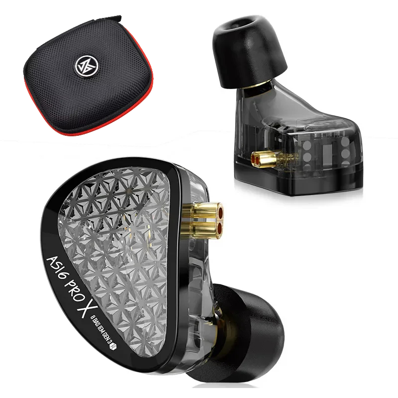 Fone Kz As16 Pro X Retorno De Palco Profissional + Case + P10