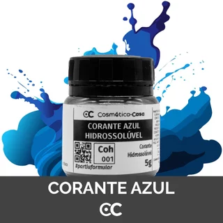 Corante azul hidrossolúvel em pó para cosméticos