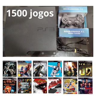 Playstation 3 Ps3 Slim com 1500 jogos - Perfeito - Funcionando tudo
