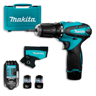 Parafusadeira Furadeira Makita À Bateria Sem Fio 12V/18V 3/8 Cor Azul-Turquesa Original em Oferta na Shopee