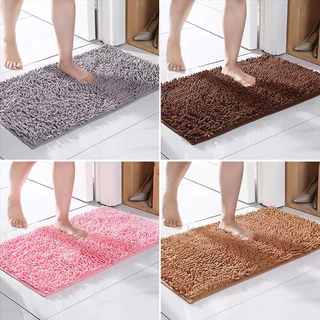 engrossar Kit Tapete Banheiro 40x60 Antiderrapante Bolinha Microfibra Macarrão Luxo Várias Cores cobertor de quarto