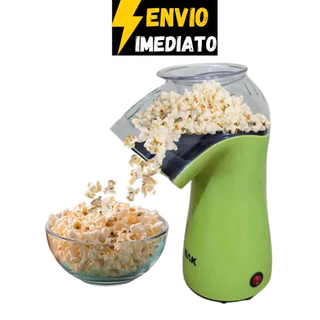 Pipoqueira Elétrica Ar Quente Sem Óleo 1200w Bak Premium 220 V Verde com/ dosador para derreter manteiga
