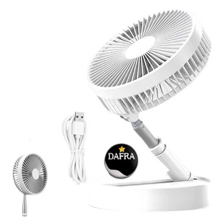 Ventilador Recarregável Silencioso Dobrável Portátil Sem Fio Branco