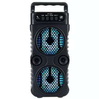 Caixa de som Bluetooth Portátil Com Luz Led Rgb 10W Entrada Mic SD USB MP3