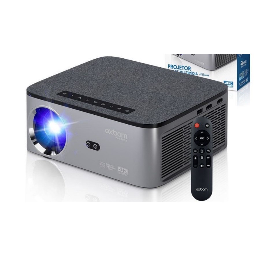 Projetor Android 4k WIFI 5G Com Espelhamento Sem Fio E Ajuste De