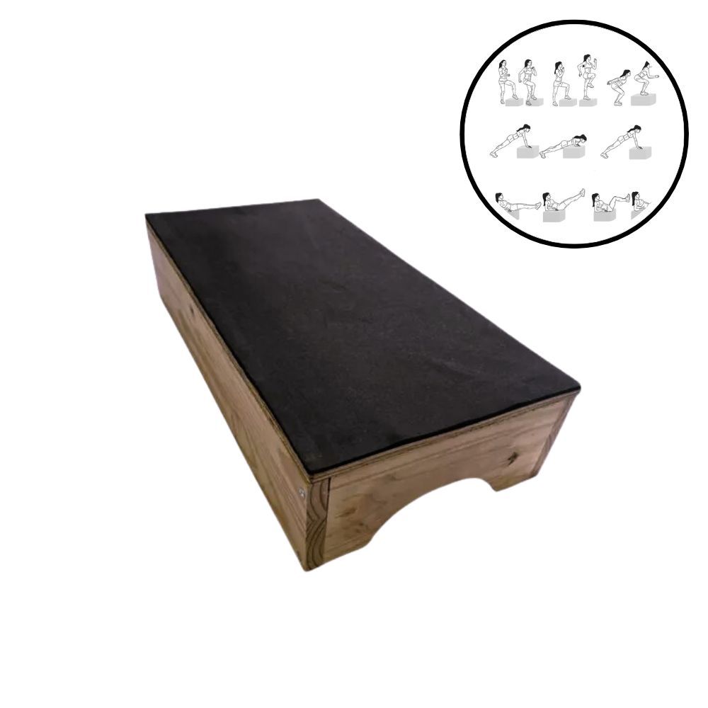 Step de Madeira Funcional Academia 60x30x13,5cm Antiderrapante | Shopee ...