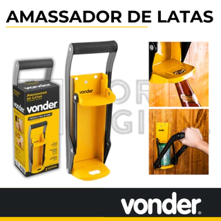 Amassador De Latas Latinha de Alumínio até 475ml com Abridor De Garrafa Montável em Parede Vonder