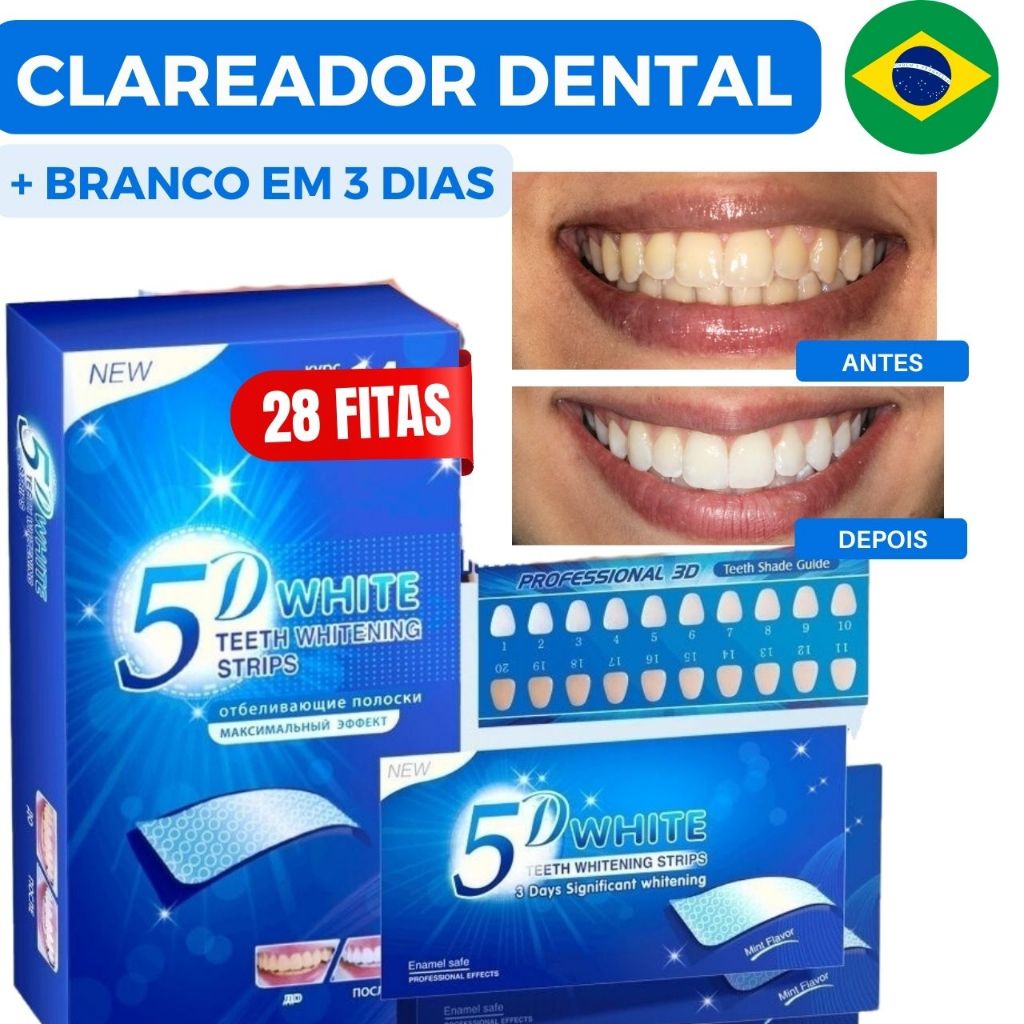 Fitas Dental 5D White Luminous Brilliant Mint
