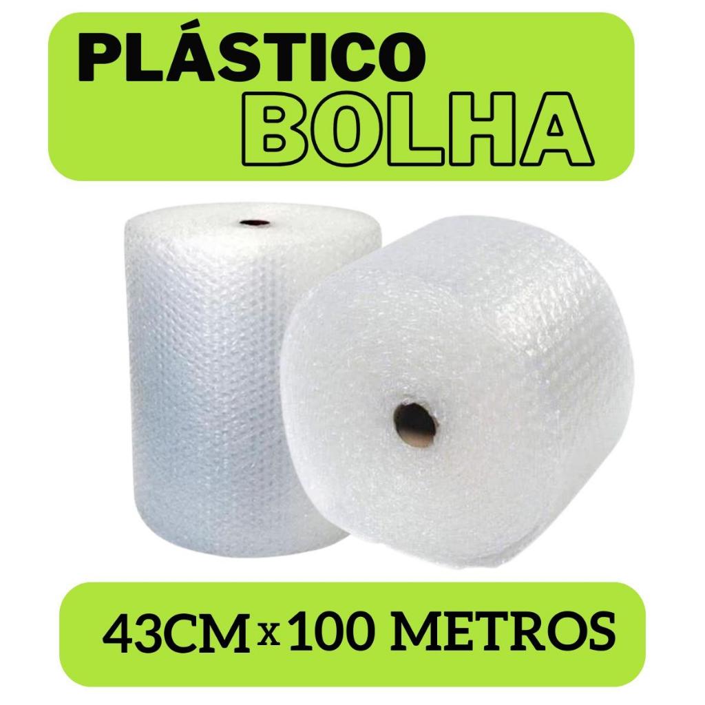 Plástico Bolha - Bobina 43 cm X 100 Mts E-commerce 25 Micras Bolha
