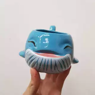 Caneca 3D Baleia Mar Free Willy Cerâmica
