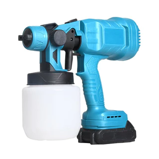 Pistola De Pintura Recarregável 2 Baterias 3 Bicos Profissional Pulverizador De Tinta 1000ml 200W