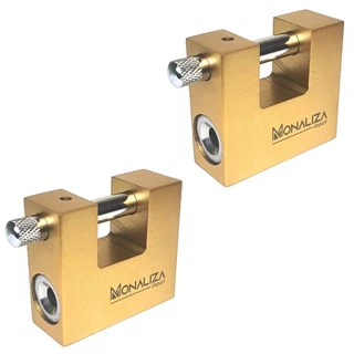 Kit 2x Cadeado de Alta Seguranca 50 mm Inviolavel 4 Chaves