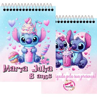 Kit Bloquinhos De Anota Es Personalizado Anivers Rio Brindes Eventos Mini Caderno Stitch