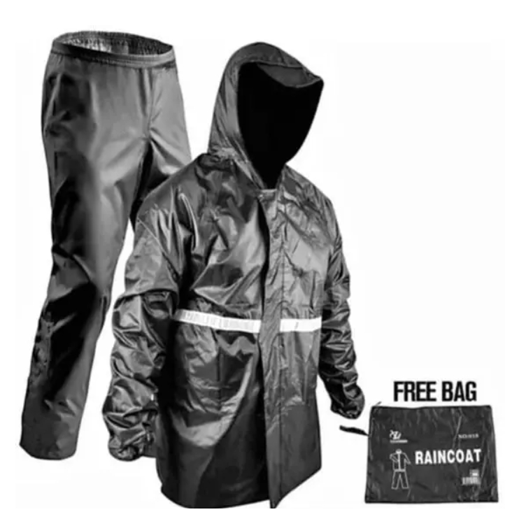 Capa de Chuva Conjunto Completo Para Motoqueiro Adulta Masculina Feminina Com Faixa De Sinalizao