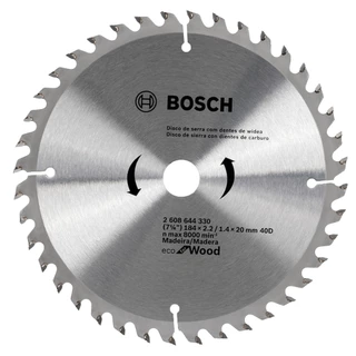 Disco de Serra 184mm p/ Madeira Bosch 40 dentes de Widea Eco for Wood - 7.1/4"