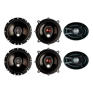 Kit Bomber Alto Falante Triaxial 5 E 6 Polegadas + Tkl 6x9