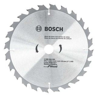Disco de Serra 235mm p/ Madeira Bosch 24 Dentes de Widea Eco for Wood - 9.1/4"
