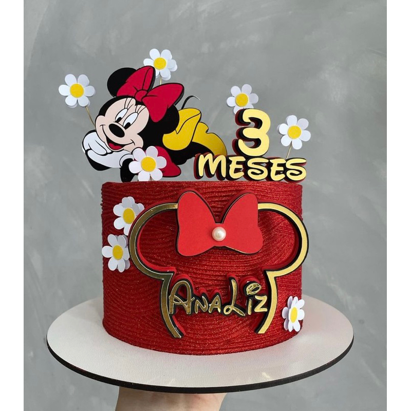 Bolo da Minnie Vermelha com Topo: Onde Comprar | BuscaProdutos