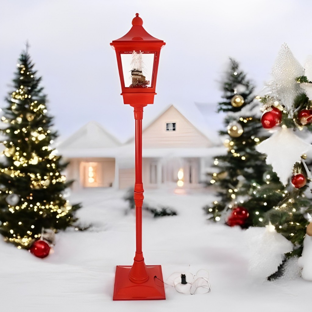 Poste de Jardim Externo 1,85m Decoração Enfeite de Natal Natalino com ...