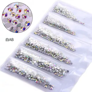 Kit Pack Strass de unha SS3 ao SS6 ou SS3 ao SS10 1440PCS por pacote