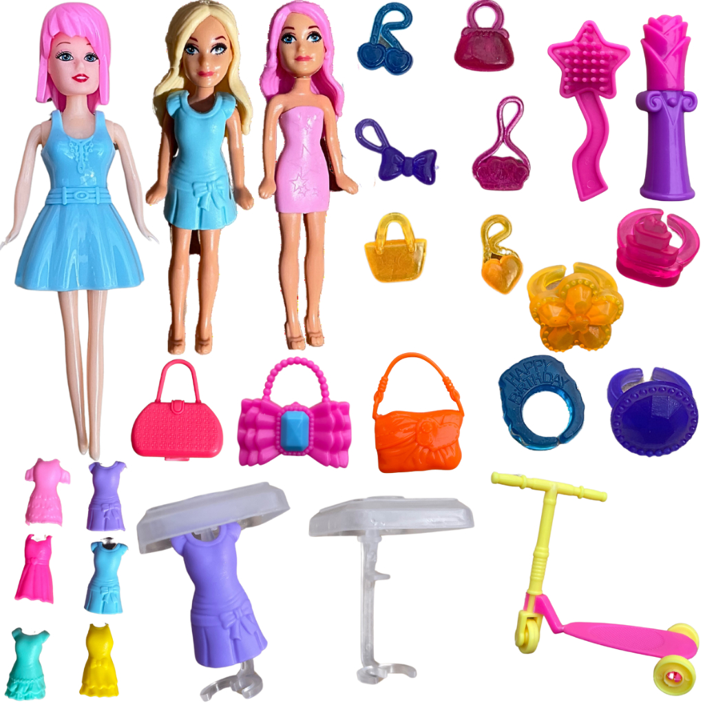Kit Boneca Troca Roupa Presente Menina Brinquedo Infantil Criança ...