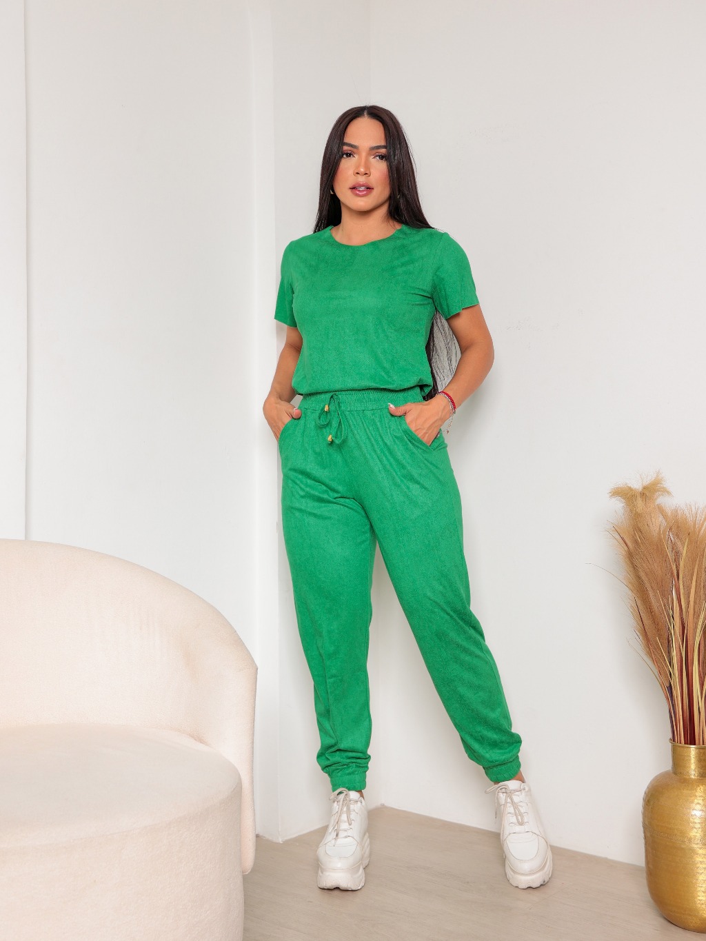 Conjunto Feminino Estampado - Rosa Chiclé - Moda Feminina A Partir De R$15