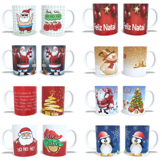 Caneca de Natal Personalizada Diversos Modelos 325ml - 1 unidade