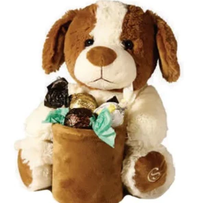 Kit para Presente com Pelúcia Cachorro com Pote e Trufas Cacau Show em Oferta na Shopee