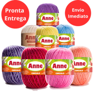 Linha Anne 500 Metro Circulo 100%   Algodão Mercerizado Fio Círculo Varias Cores em Oferta na Shopee