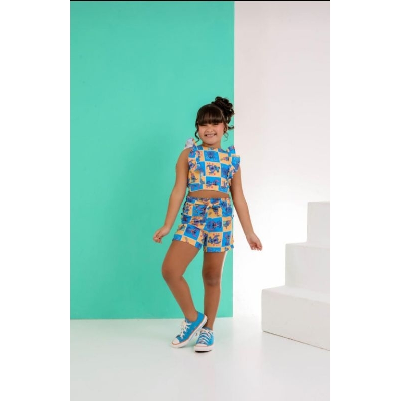 conjunto infantil menina stitch