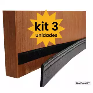 Kit 3 Veda Porta Protetor Contra Insetos Vedante de Porta Rodinho Adesivo 80 cm