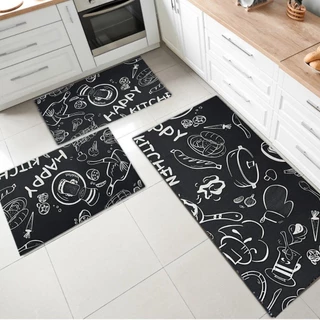 Kit Tapete Jogo Passadeira Cozinha Belga Antiderrapante 3 Pç Promoção