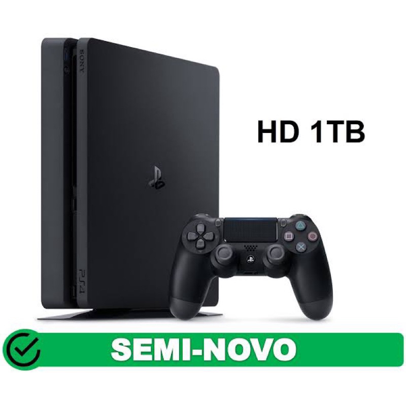 Ps4 Play 4 PlayStation 4 Slim 1tb Na Caixa + Garantia