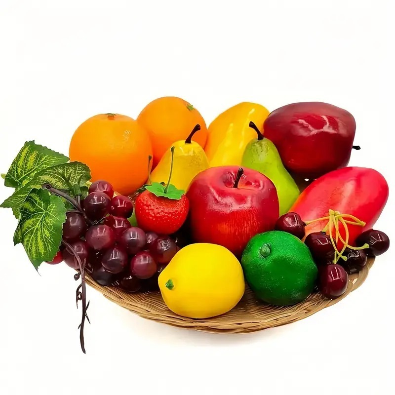 Kit 10 Frutas Sortidas Artificiais Textura Realista Decorativas ...
