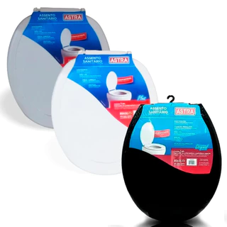 Assento Para Vaso Sanitário PVC Plus Várias Cores Confortável Oval Universal Design Ergonômico em Oferta na Shopee