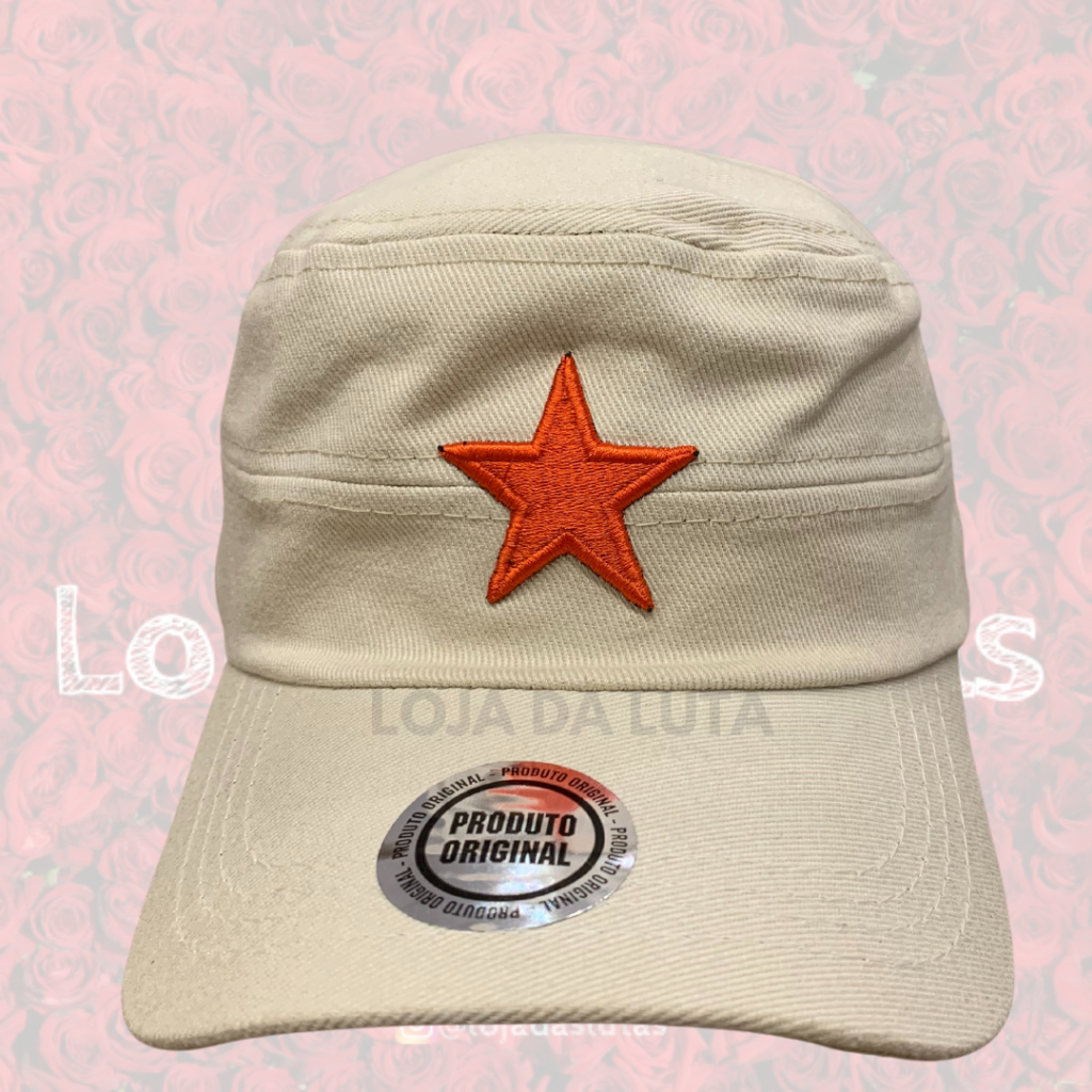 Boné Cubano Bordado Creme- Quepe Original Bege..