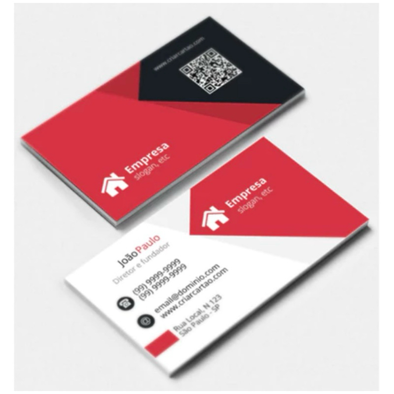 200 unidades cartão de visita frente e verso FOSCO