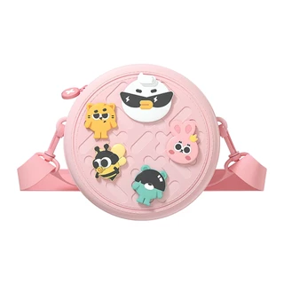 Bolsa Redonda Infantil EVA02 Moda Infantil Mini Blogueirinha  Saco Crossbody