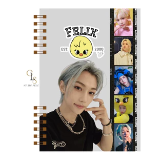 Caderno personalizado com marcador de página - SKZOO / Stray Kids
