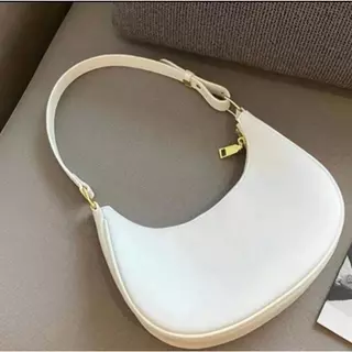 Bolsa Feminina Meia Lua Branca Pequena skybag Estilosa