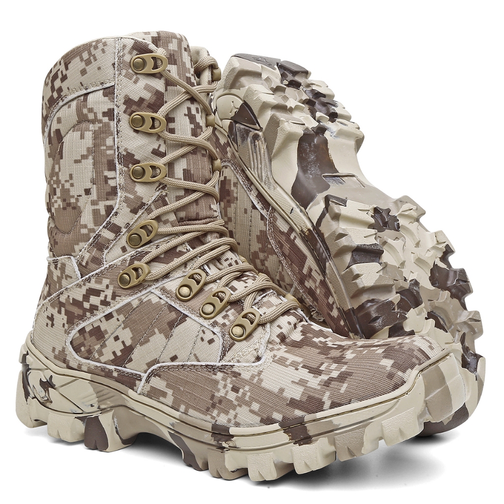 Coturno Camuflada Sniper Bota Militar Tatica em Lona que Garante o Conforto e Durabilidade