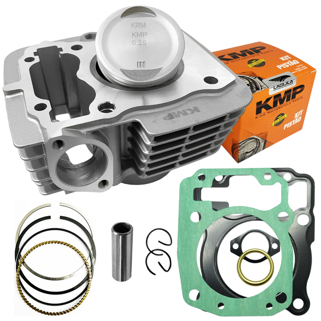 Kit Motor Cilindro KMP 0,25 CG Titan 150 / Fan 150 + Juntas | Shopee Brasil
