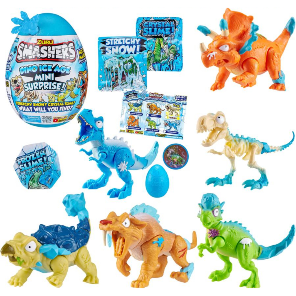 Smashers Ovo Sortido Dinossauro Ice Grande Azul Fun | Shopee Brasil