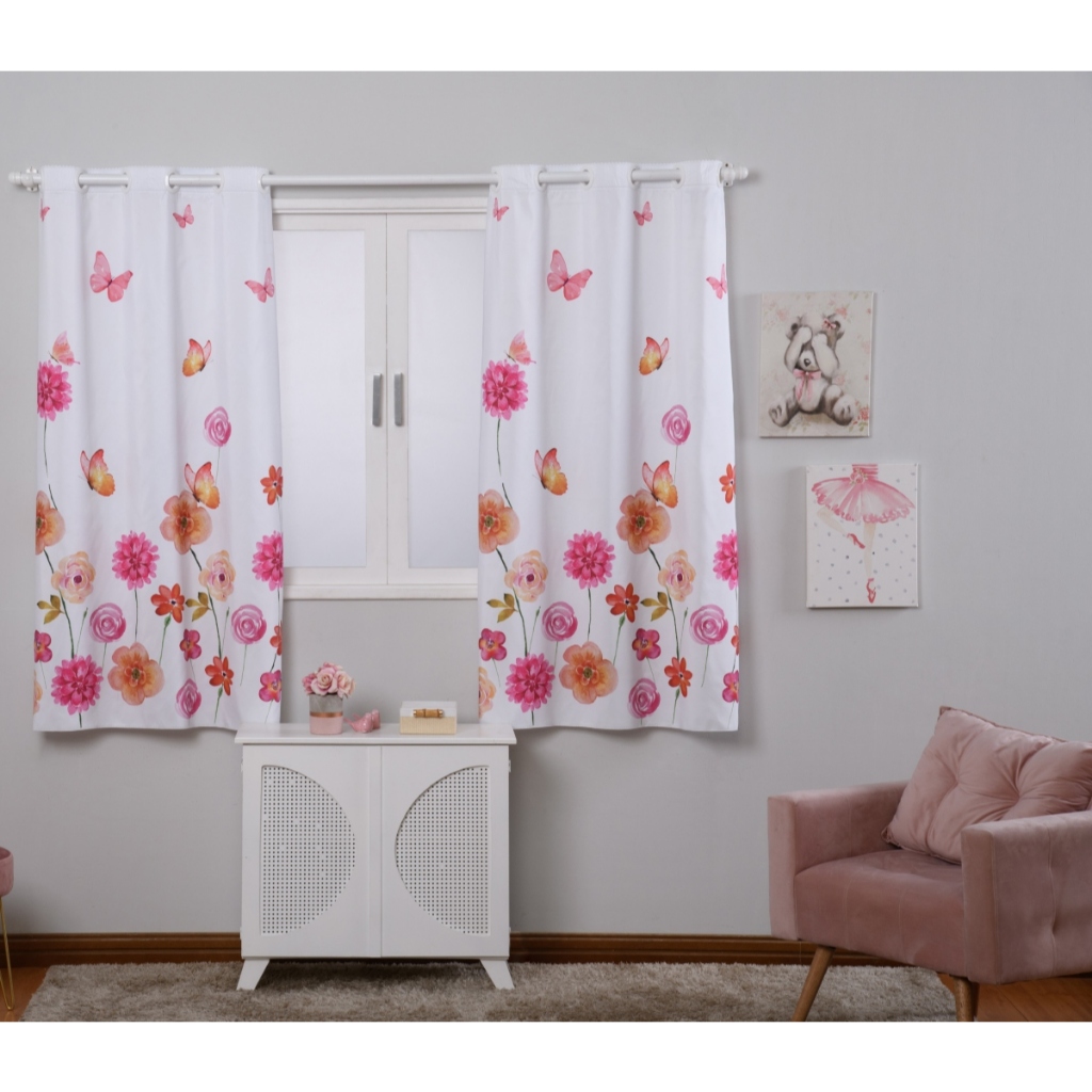 Cortina Infantil 2,00 x 1,50 Decoração Quarto Menino e Menina