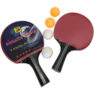 Kit de Raquete de Tenis de Mesa Ping Pong com Bolinha 5 estrelas Profissional Conjunto