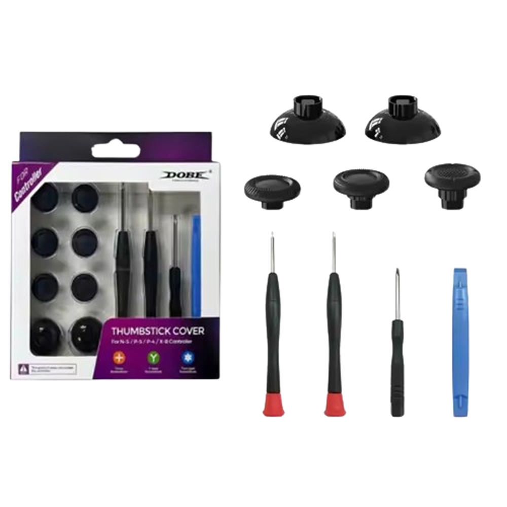 Kit Substituição de Grip Analógico Compatível com Controle Manete Ps5/ Ps4/ Nintendo Switch e Xbox