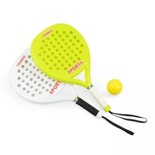 Kit 02 Raquetes De Tênis C/ Bolinha Beach Tennis Jogo De Praia Infantil Super Resistente em Oferta na Shopee