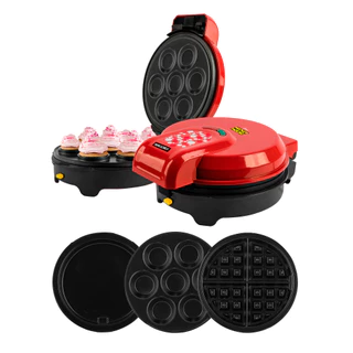 Máquina 3 em 1: Cupcakes,Crepeira e Waffle MickeyMouse