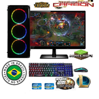 computador i3 barato ssd128gb+hd500g 8g monitor 19' estudos word cs lol mine et2 gta5 offline Roblox em Oferta na Shopee